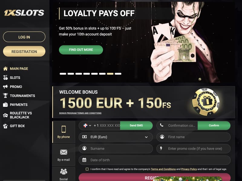 Lizdas ne 1xSlots Casino - užsiregistruoti Aviator žaidimas