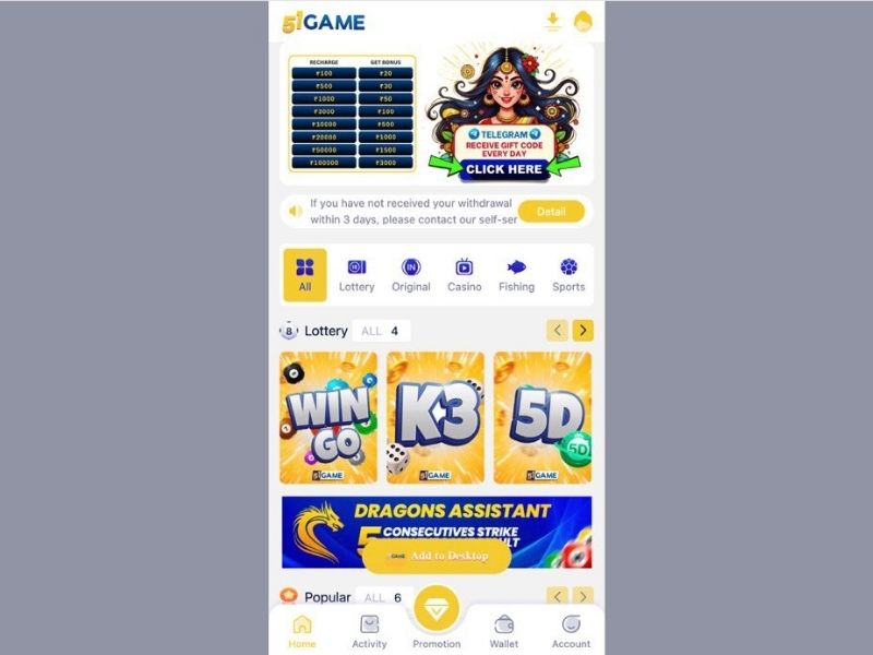 Обзор платформы 51 Game
