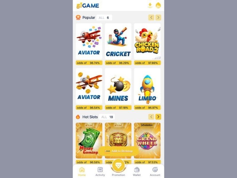 Играть в Авиатор в казино 51 Game