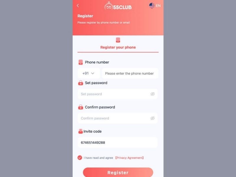 Вход в аккаунт 55 Club для игры