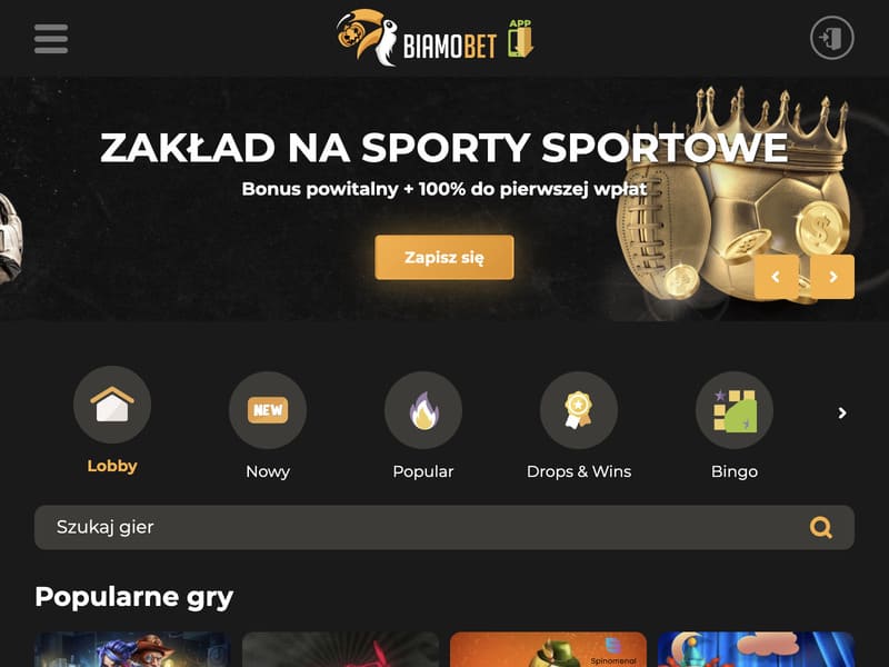 Sloty w Biamo kasynie online do gry Aviator - rejestracja