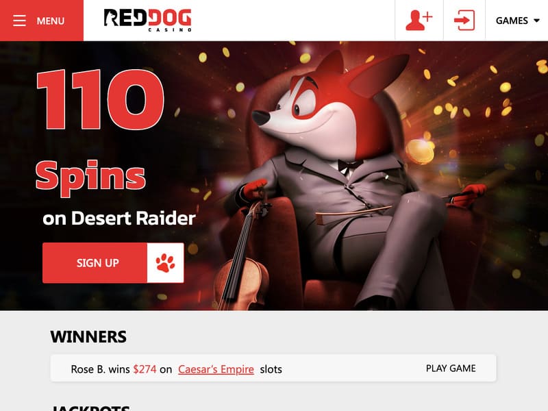 Red Dog kazinosunda slot maşınları - Aviator-da qeydiyyat